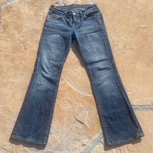 7 For All Mankind Womens Indigo Wash Bootcut Jeans (Size 25)